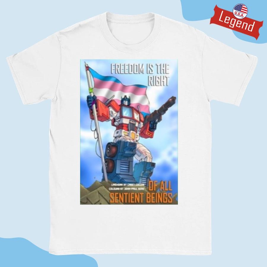 Official Optimus Prime Freedom Is The Right Of All Sentient Beings Shirt