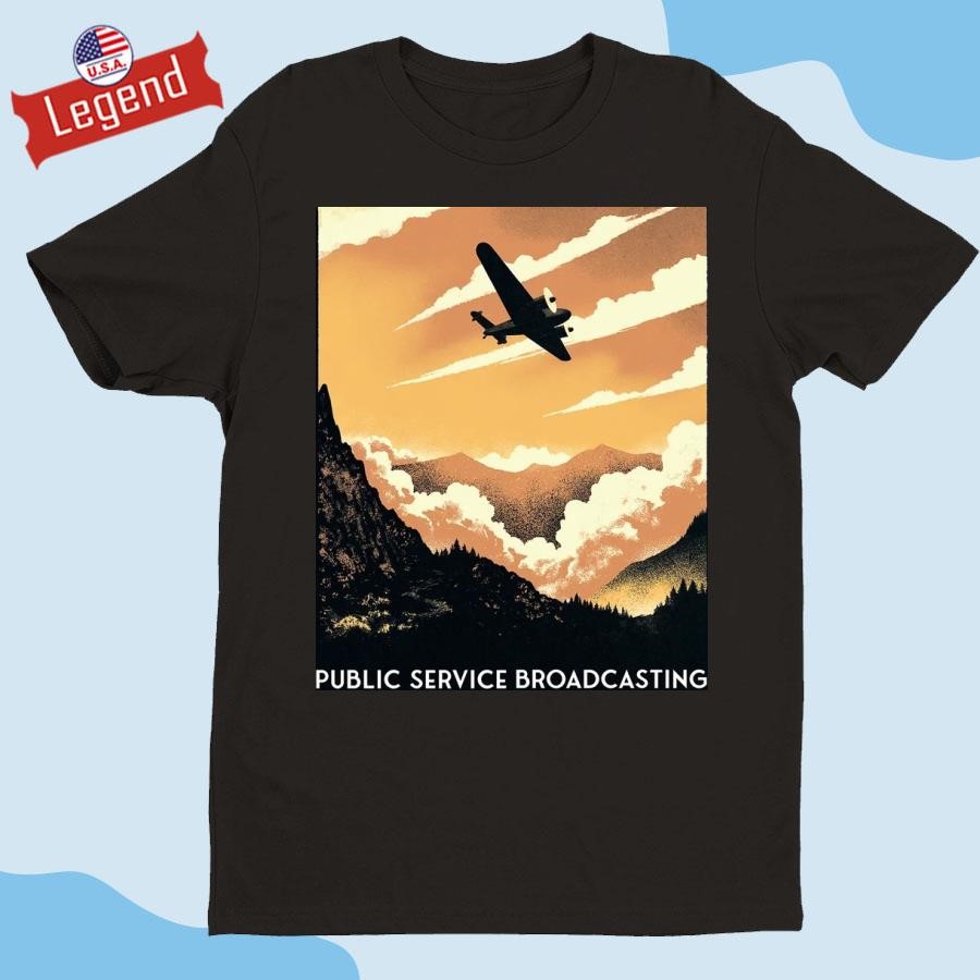 Official Public Service Broadcasting The Last Flight Black Tour Shirt