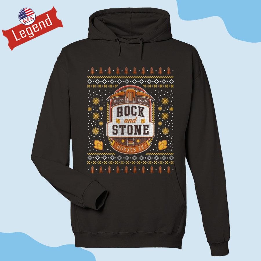 Official Rock And Stone Ugly Christmas Hoodie