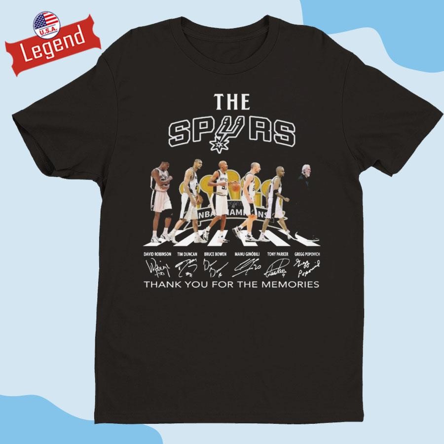 Official San Antonio Spurs Tim Duncan Bruce Bowen Tony Parker Gregg Popovich Signatures Shirt