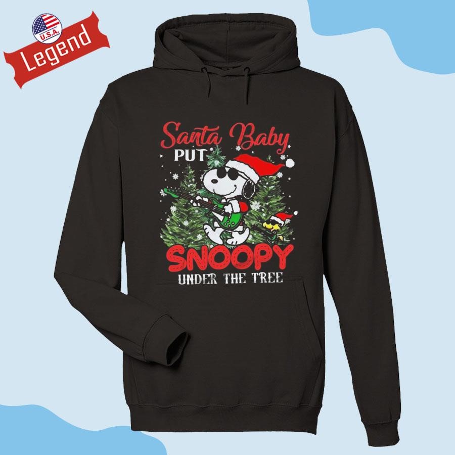 Official Santa Baby Put Snoopy Under The Tree Christmas 2024 Hoodie