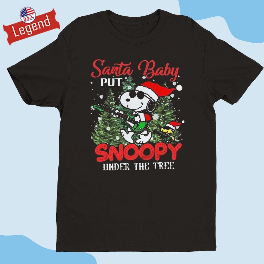 Official Santa Baby Put Snoopy Under The Tree Christmas 2024 Shirt