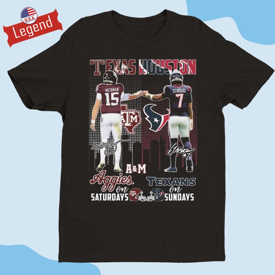 Official Texas A&M Aggies x Houston Texans Signatures 2024 Shirt