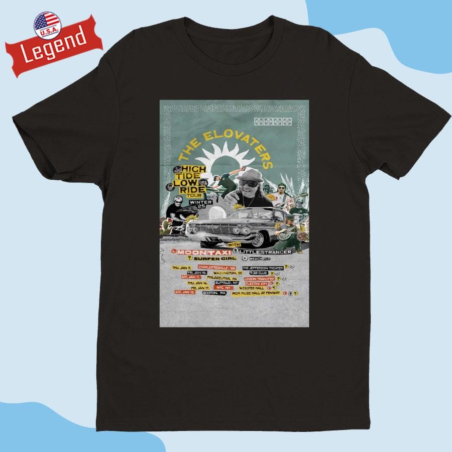 Official The Elovaters High Tide Low Ride Winter Tour 2025 Shirt