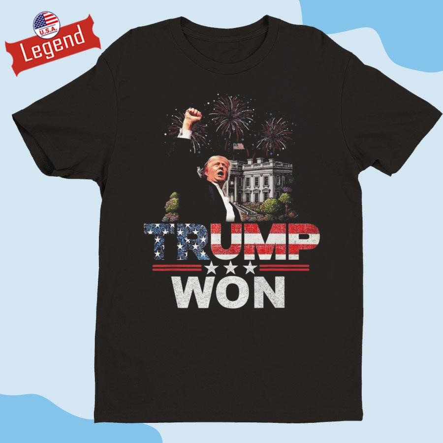 Official Trump Elected President Trump Won Star Spangled Design Shirt