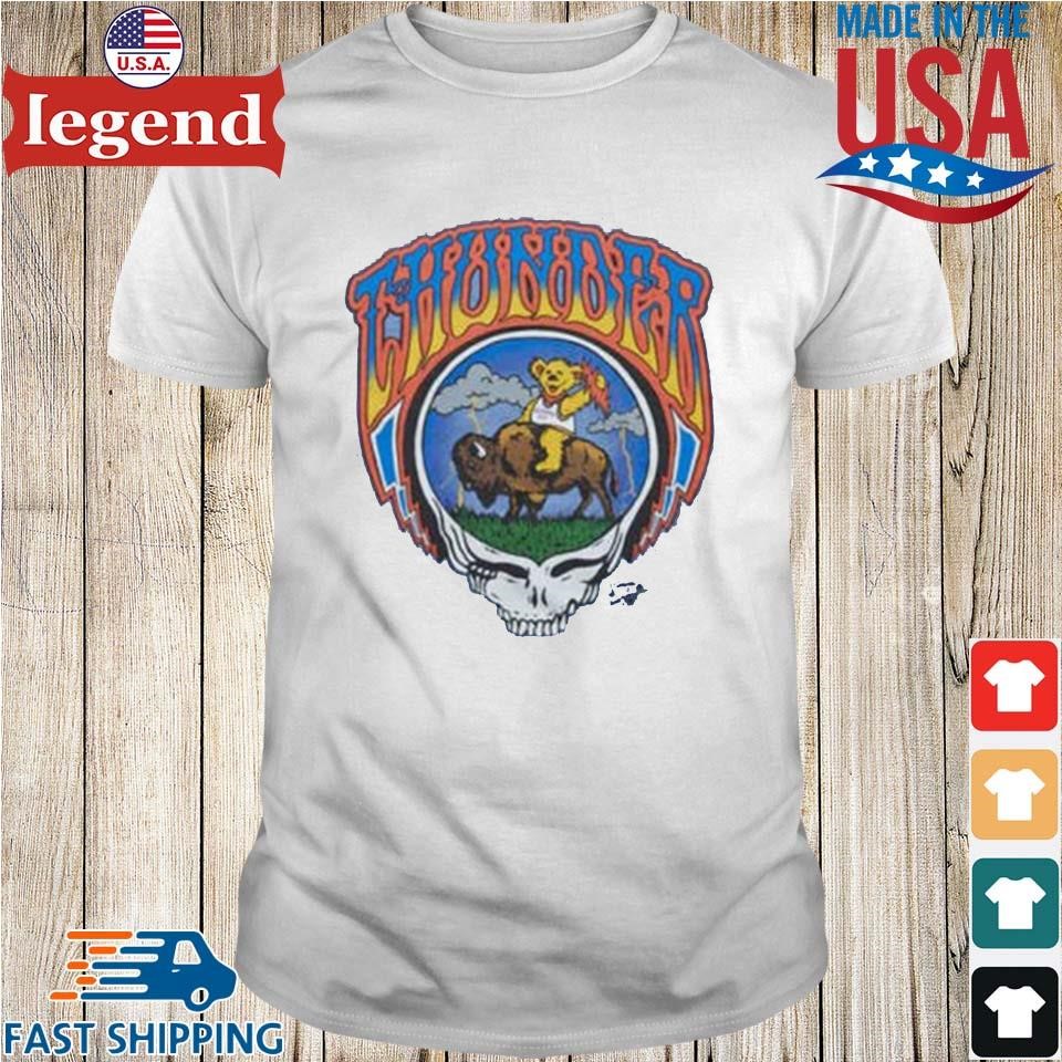 Oklahoma City Thunder Grateful Dead x Thunder Skull Shirt