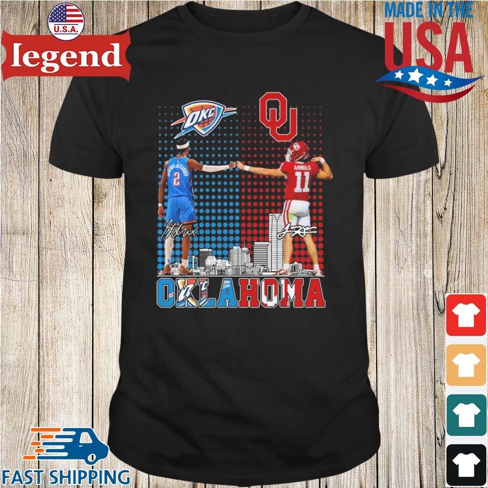 Oklahoma Oklahoma City Thunder x Oklahoma Sooners Signatures Shirt