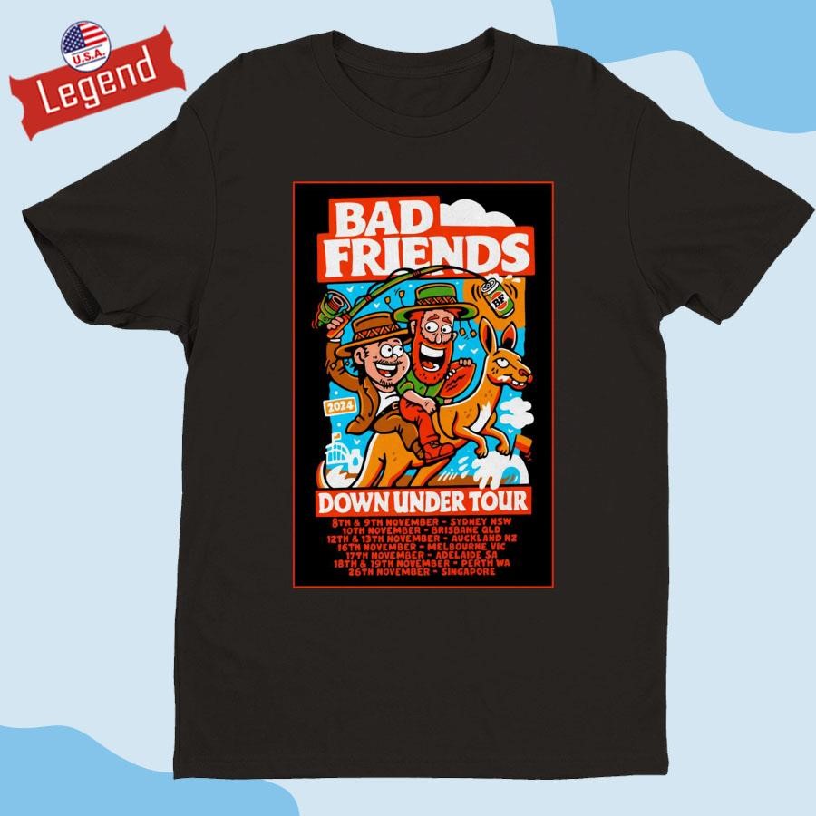 Original Bad Friends Down Under Fall Tour 2024 Shirt