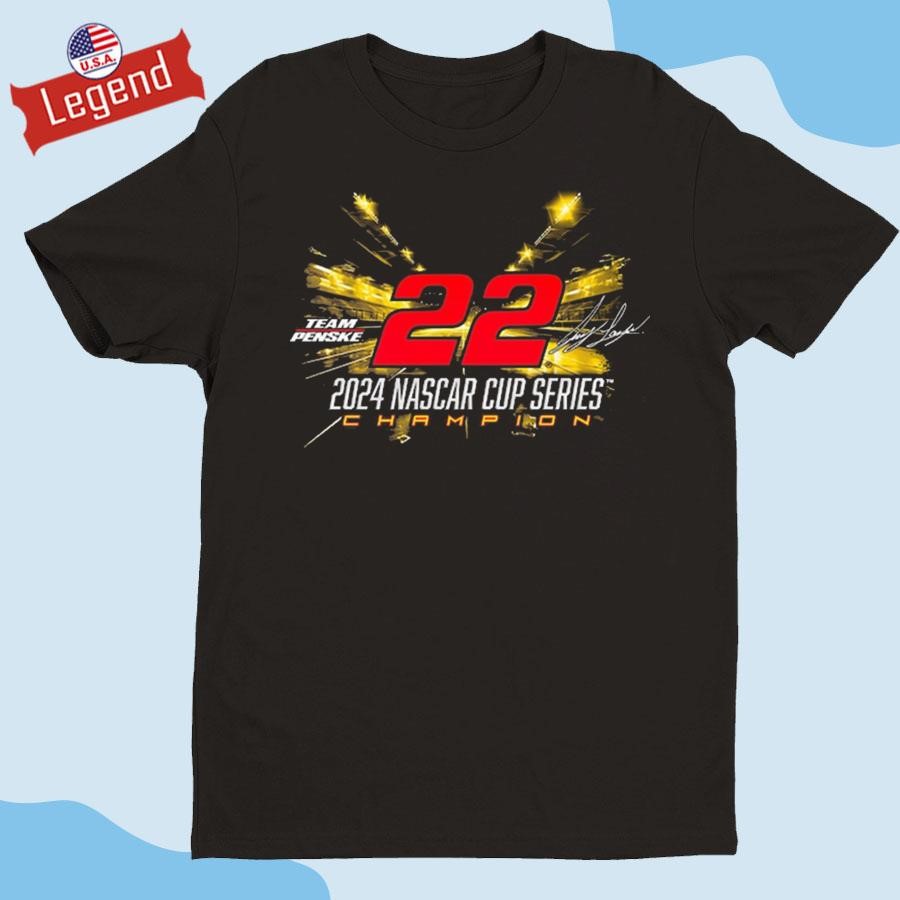 Original Joey Logano Team Penske Black 2024 NASCAR Cup Series Champion Signature Shirt