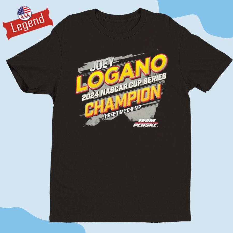 Original Joey Logano Team Penske Black 2024 NASCAR Cup Series Champion Vintage Shirt