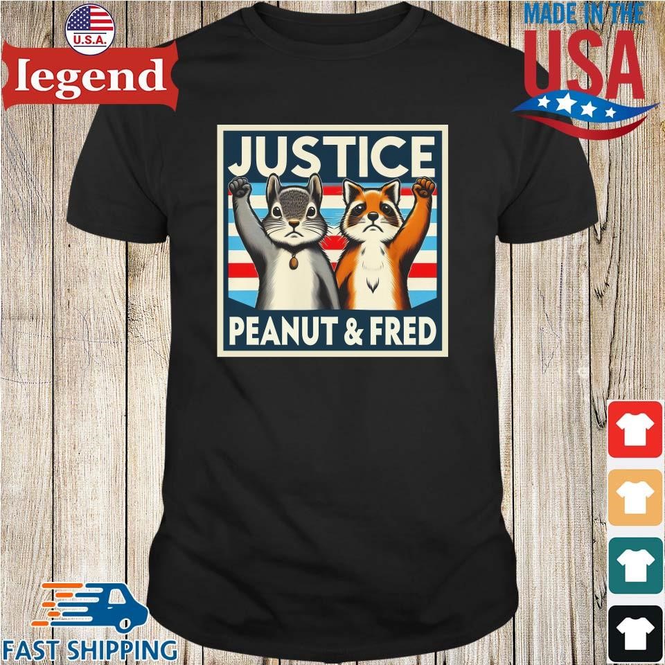 Original Justice For Peanut The Squirrel And Fred Fight 2024 Shirt