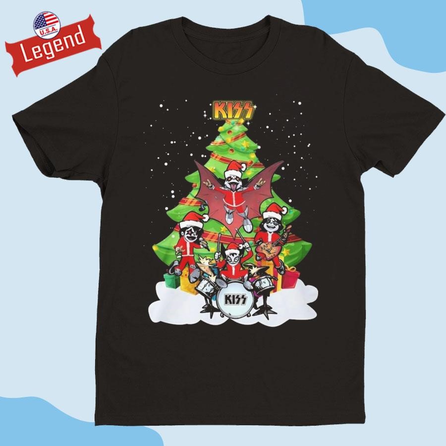 Original Kiss Brand Merry Christmas Tree 2024 Shirt