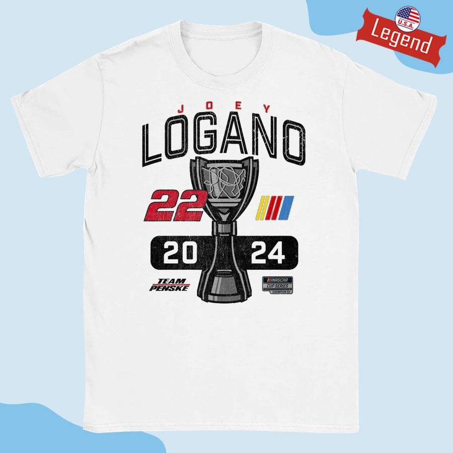 Original Men's Joey Logano Team Penske 2024 NASCAR Cup Series Champion Lifestyle White Shirt