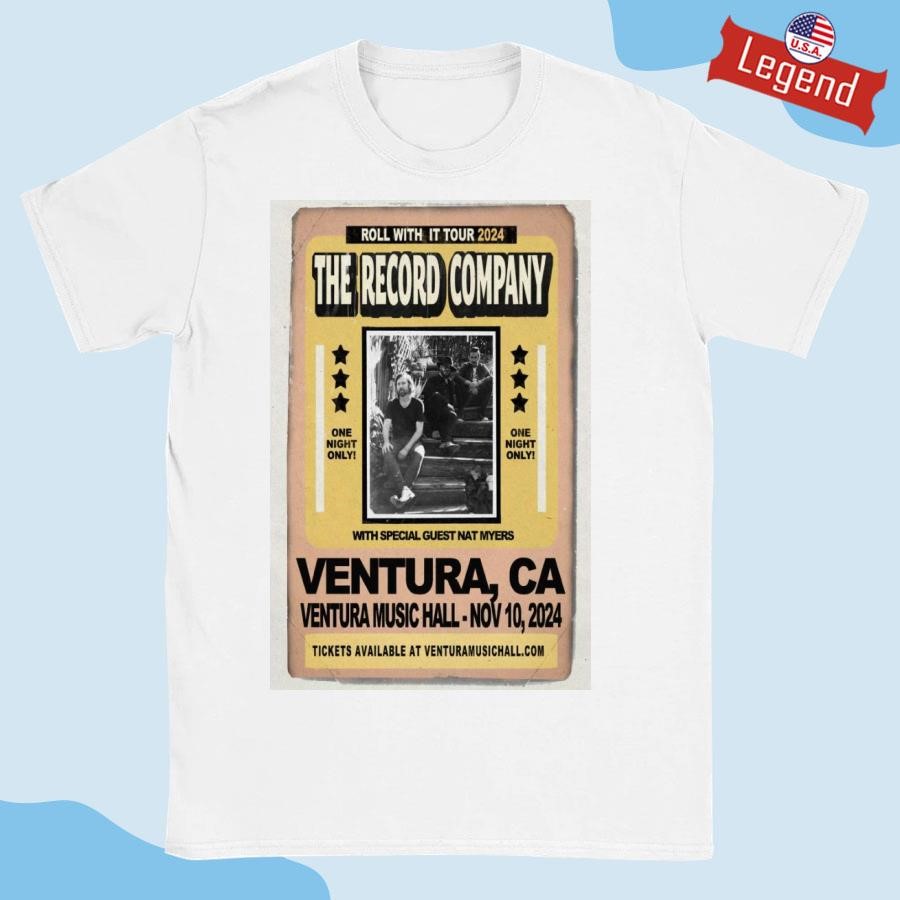 Original The Record Company Nov 10 2024 Ventura Music Hall In Ventura CA Tour Shirt