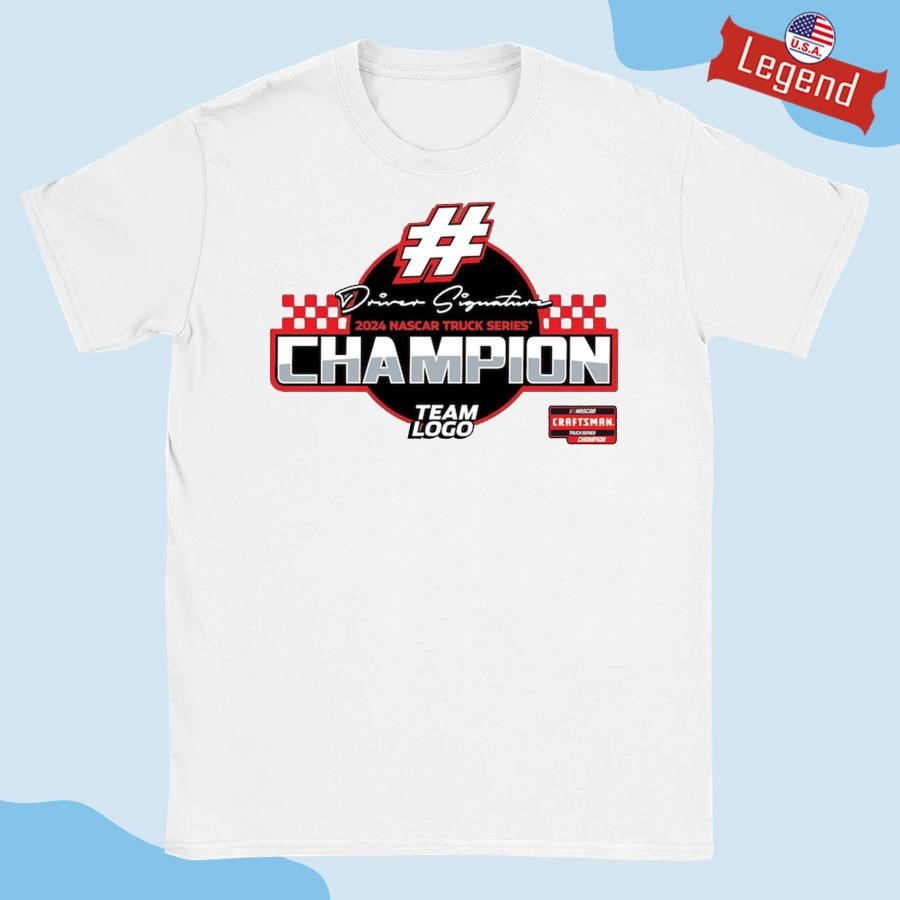 Original Ty Majeski Checkered Flag Sports Heather Charcoal 2024 NASCAR Craftsman Truck Series Champion Shirt