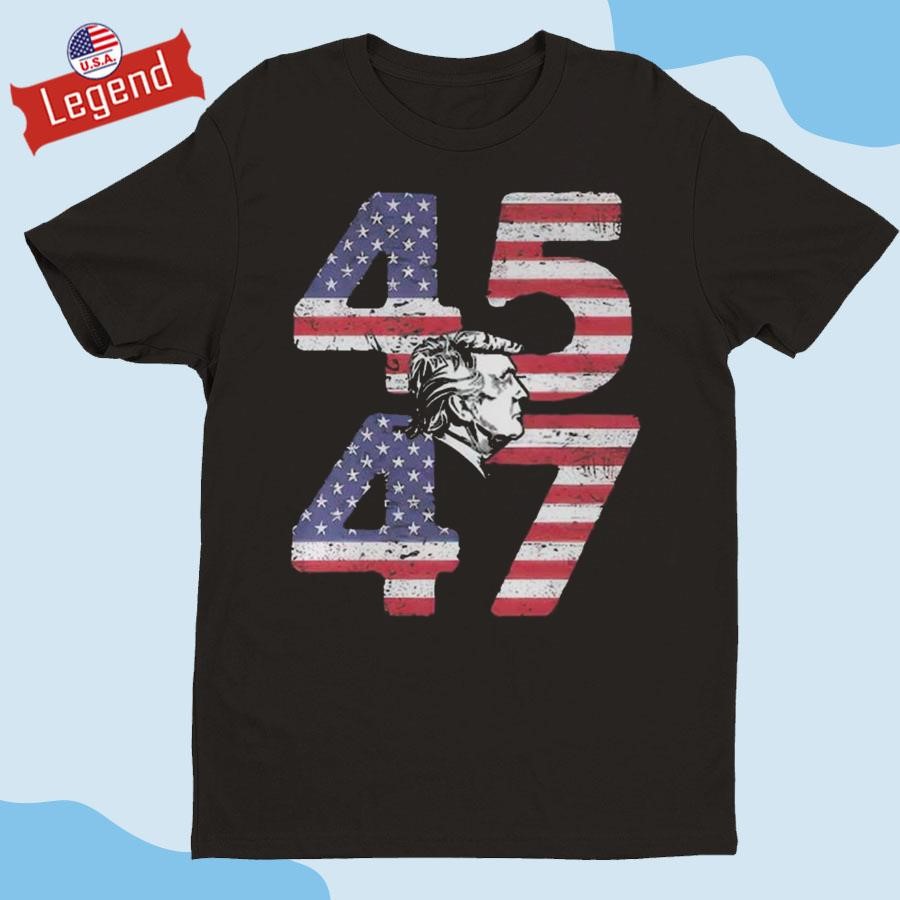 Original Welcoming Trump's Return Patriotic Silhouette 45 47 Trump Shirt