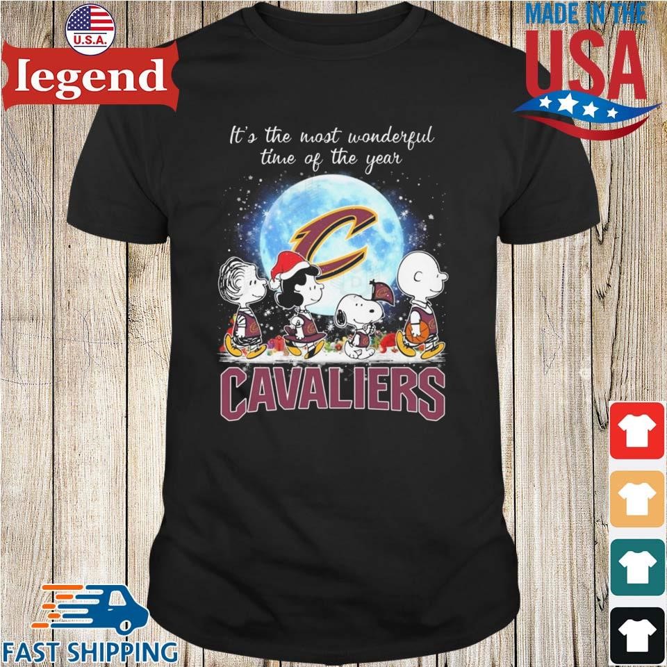 Peanut Characters It's The Most Wonderful Time Of The Year Cleveland Cavaliers Merry Christmas Shirt