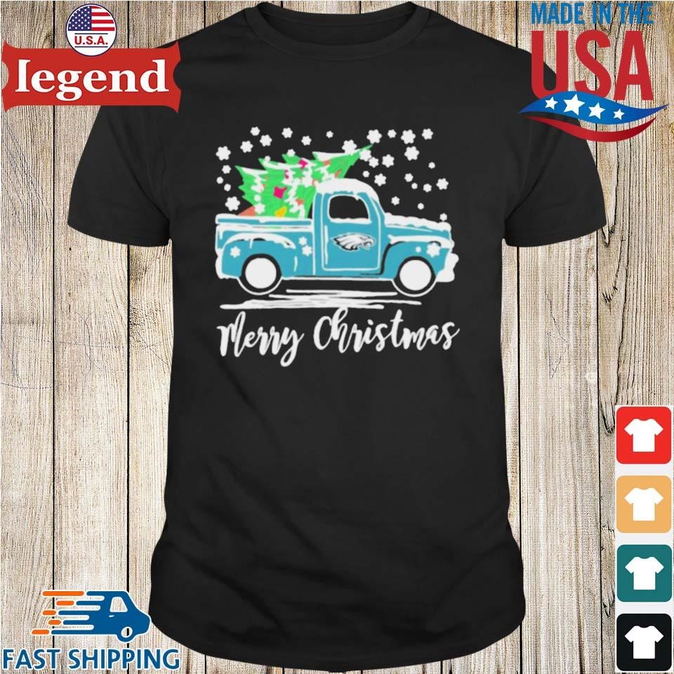 Philadelphia Eagles Logo Christmas Truck And Tree Shirt