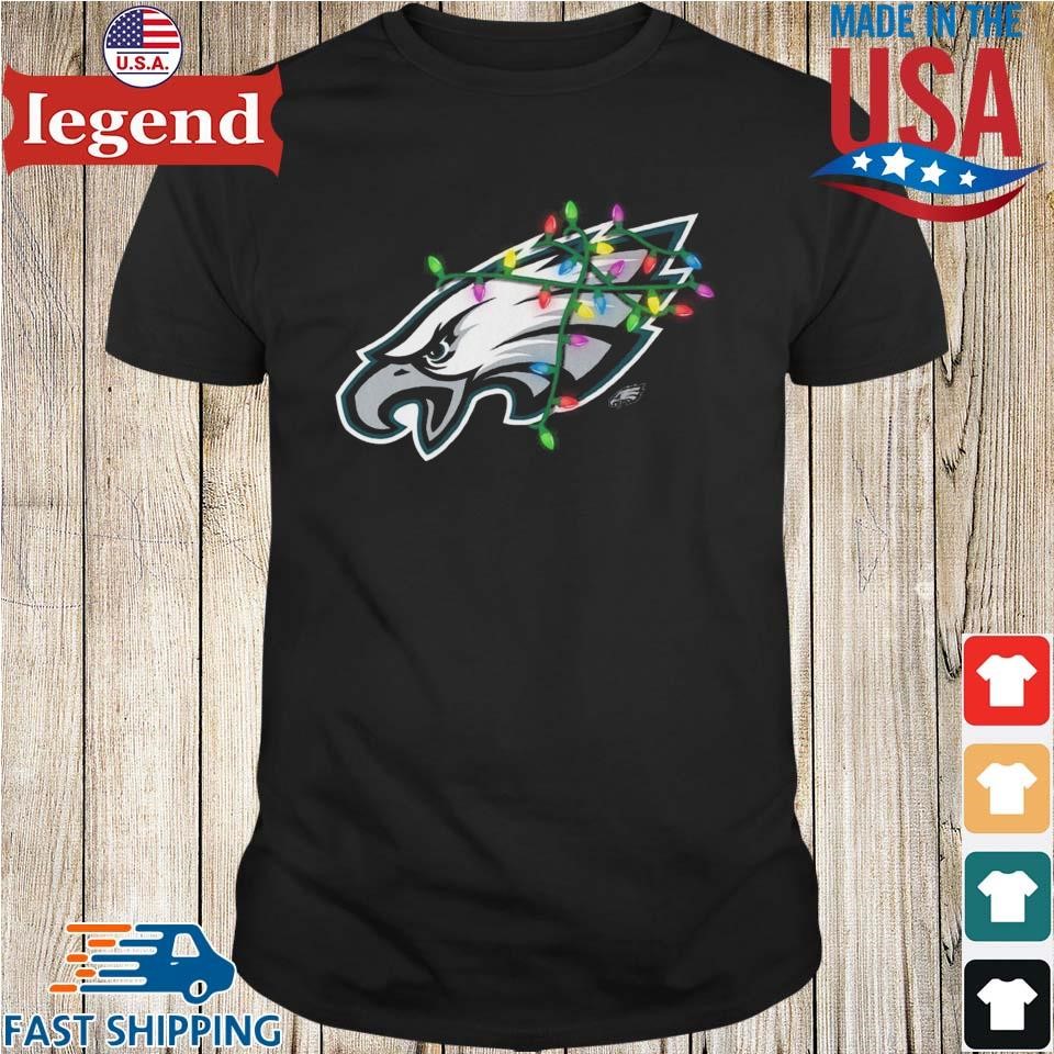 Philadelphia Eagles Primary Logo Holiday Lights 2024 Shirt