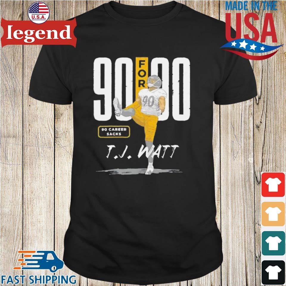 Pittsburgh Steelers T.j. Watt 90 Career Sacks 90 For 90 Shirt