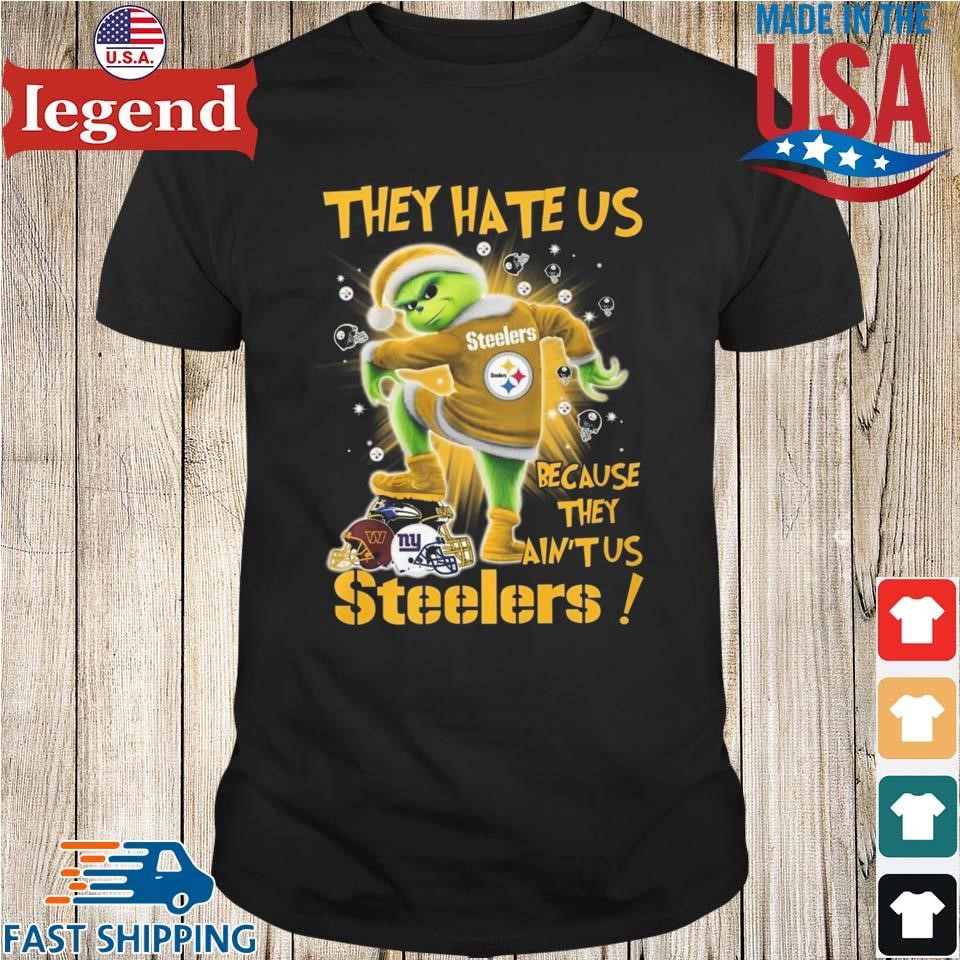 Pittsburgh Steelers x Grinch They Hate Us Because They Ain't Us Steelers NFL 2024 Shirt