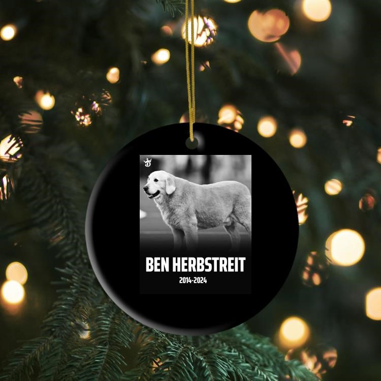 Rest In Peace Ben Herbstreit dog of football analyst Kirk Herbstreit 2014-2024 Ornament