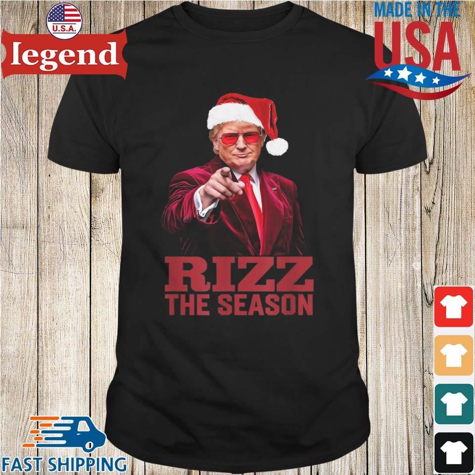 Rizz the Season Funny Trump Christmas Santa Pajama Rizzmas Sweater