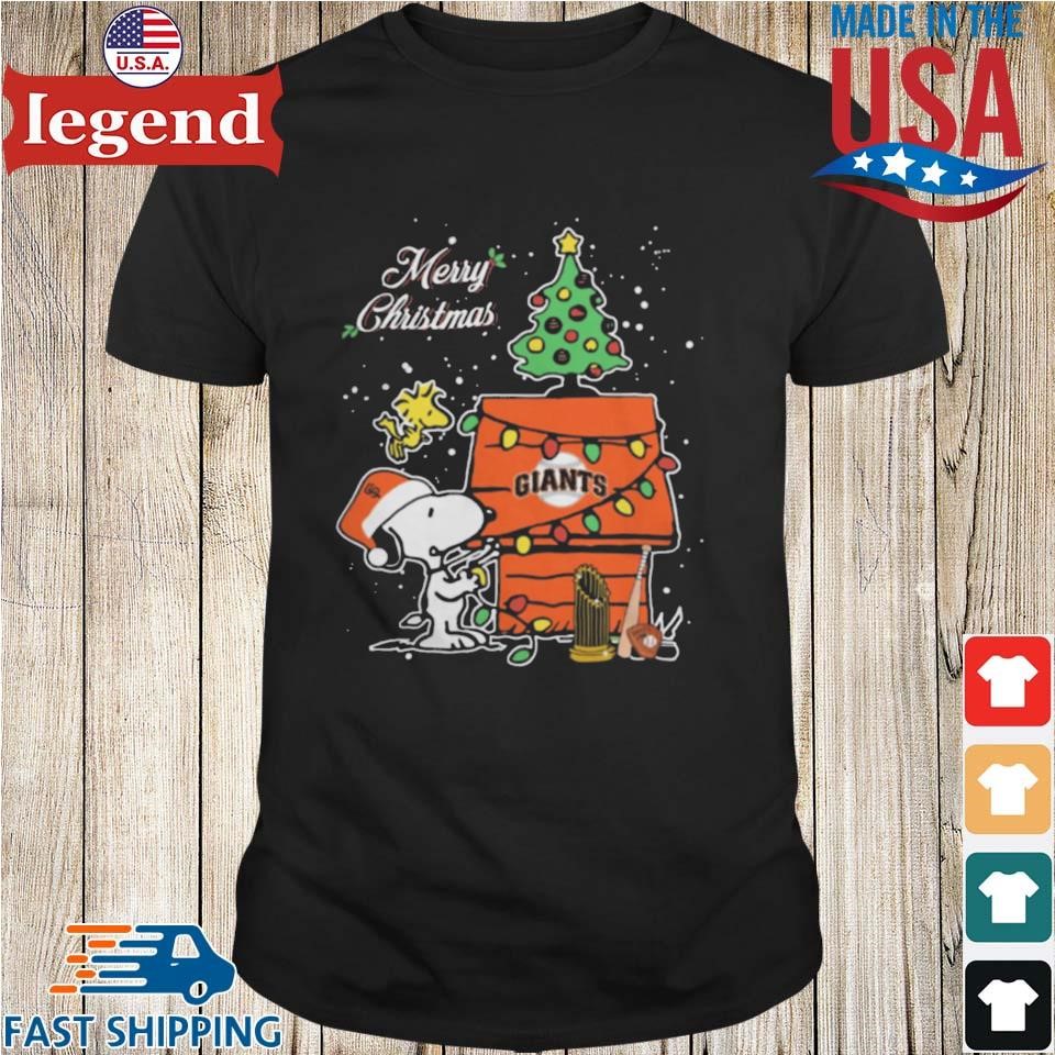 San Francisco Giants Merry Christmas With Snoopy Baby Sweater