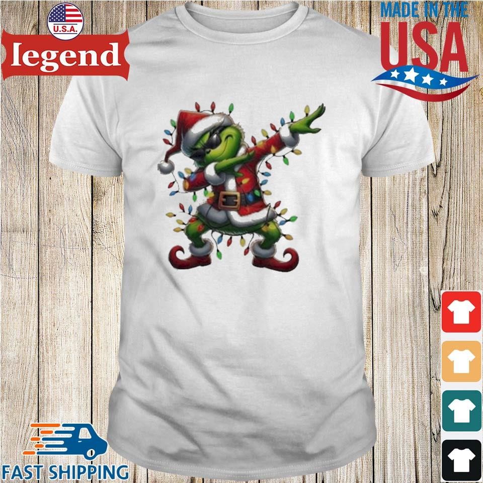 Santa Grinch Dabbing Merry Christmas 2024 Sweater