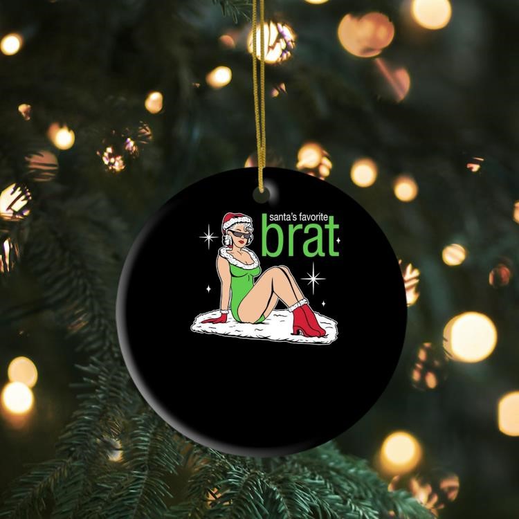 Santa's Favorite Brat Ugly Christmas 2024 Ornament