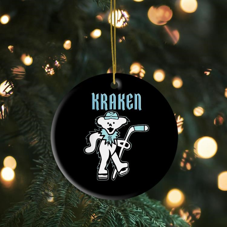 Seattle Kraken Grateful Dead Night Celebrating Dancing Bears 2024 Hockey Ornament