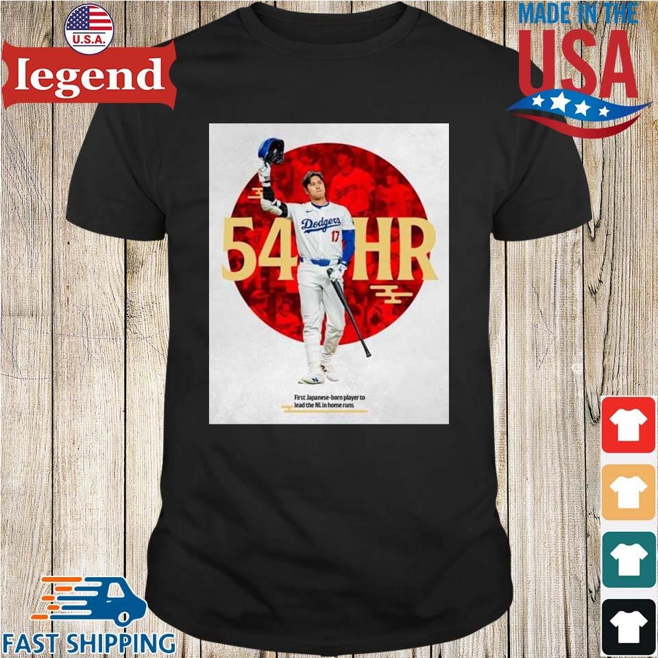 Shohei Ohtani Los Angeles Dodgers MLB 54 Hr First Japanese-born Player To Lead The NL In Home Runs Poster Shirt