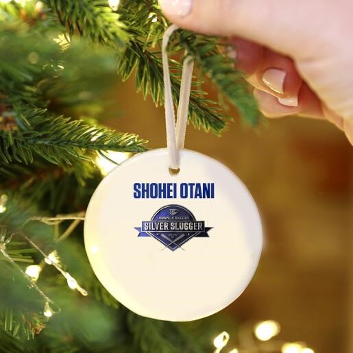 Shohei Ohtani Silver Slugger Winner Los Angeles Dodgers Baseball Ornament