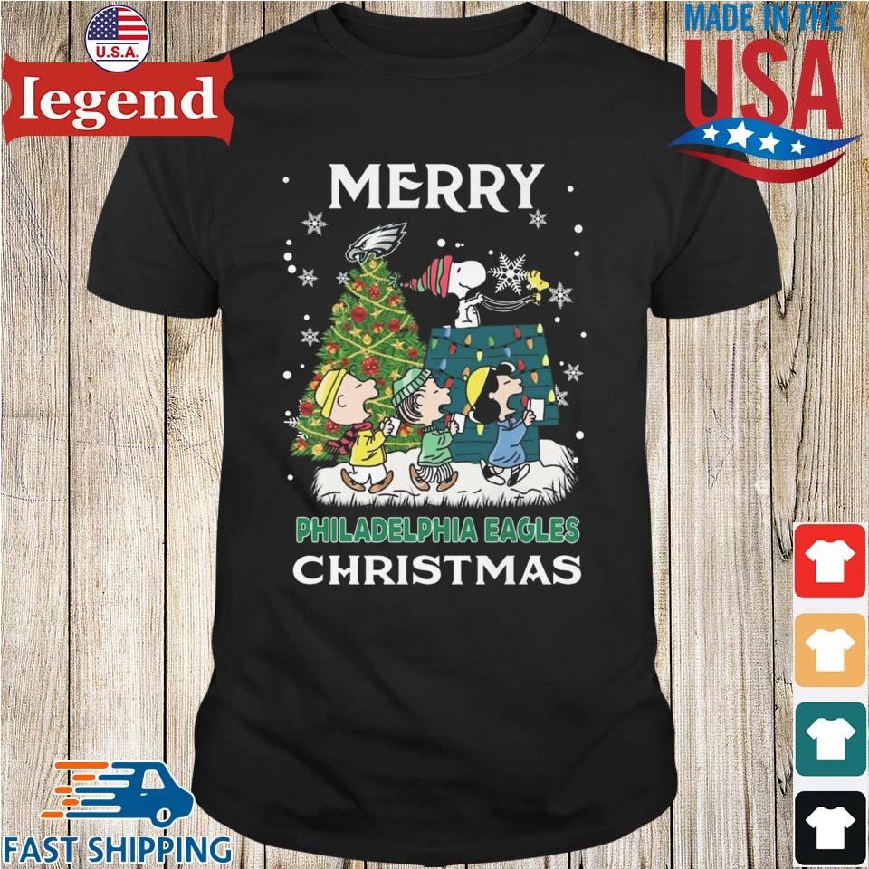 Snoopy And Friends Philadelphia Eagles Merry Christmas 2024 Shirt