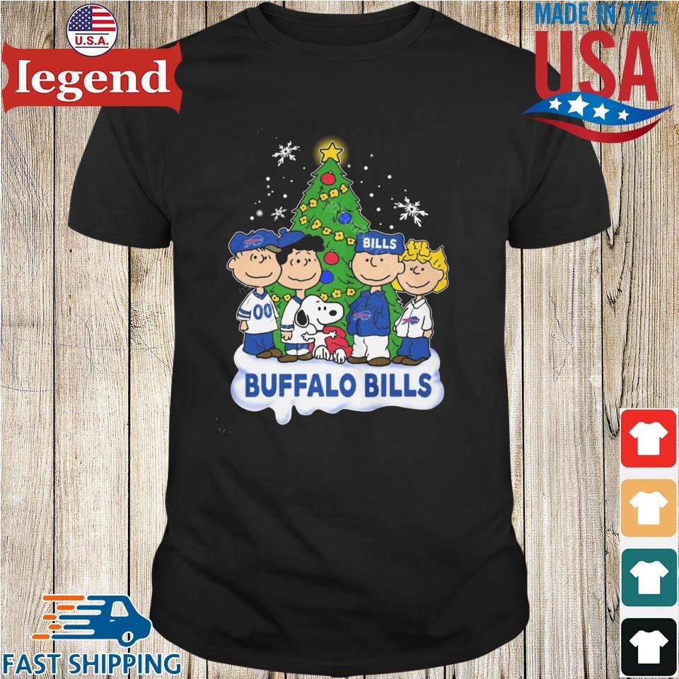 Snoopy Friends Buffalo Bills Christmas Tree 2024 Sweater