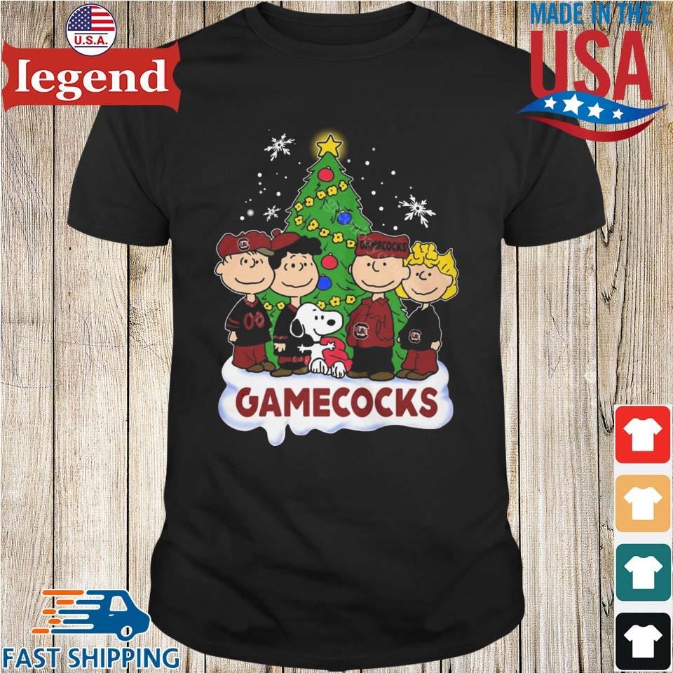 Snoopy Friends South Carolina Gamecocks Christmas Tree 2024 Sweater