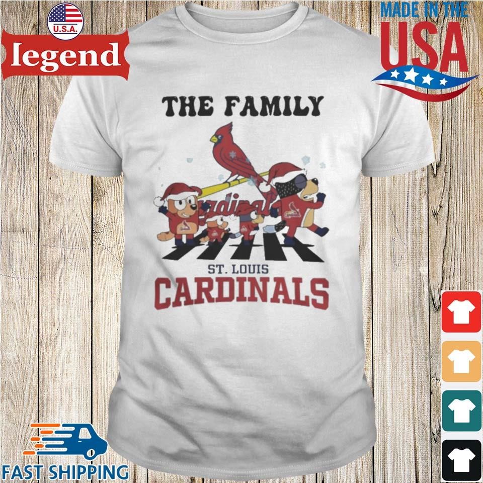 St. Louis Cardinals X Family Bluey Merry Christmas 2024 Shirt