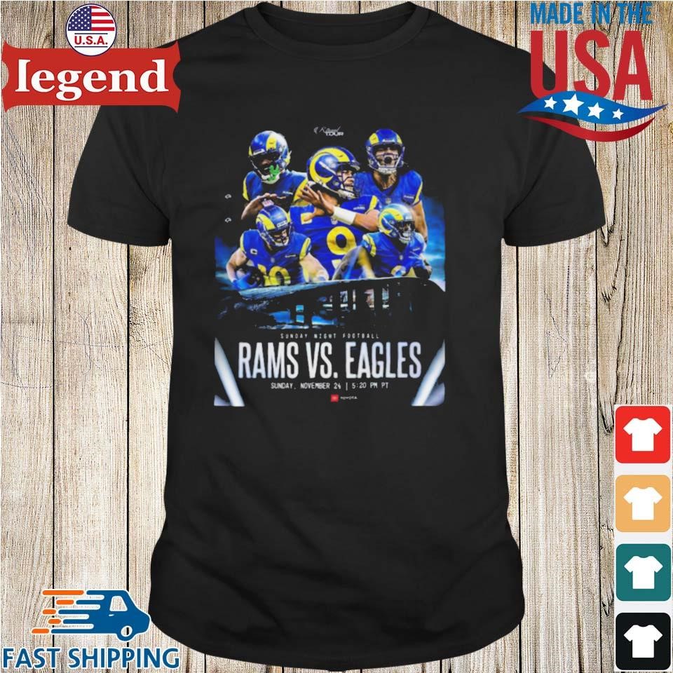 Sunday Night Lights Rams vs. Eagles Nov 24, 2024 Game Shirt