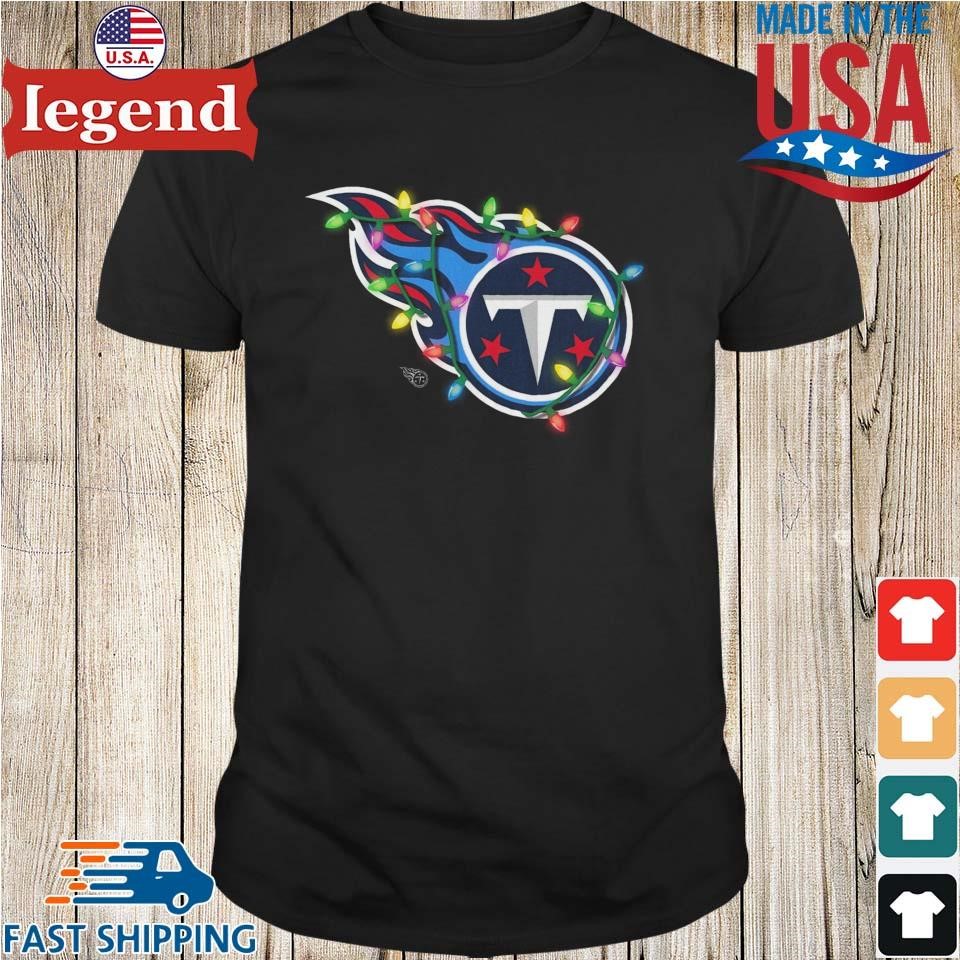 Tennessee Titans Primary Logo Holiday Lights 2024 Shirt