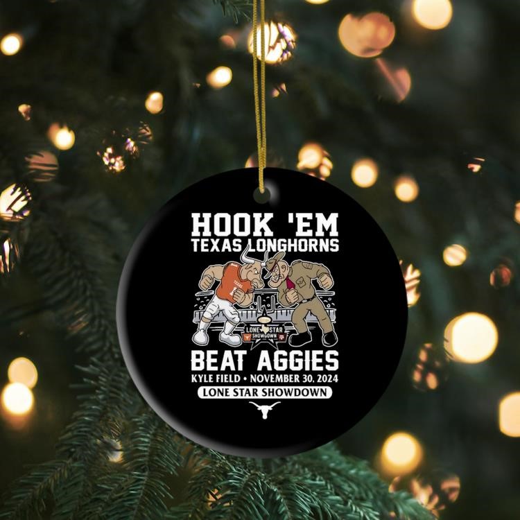 Texas Longhorns Beat Texas A&M Aggies Hook ‘Em 2024 Ornament