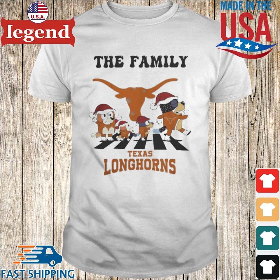 Texas Longhorns X Family Bluey Merry Christmas 2024 Shirt