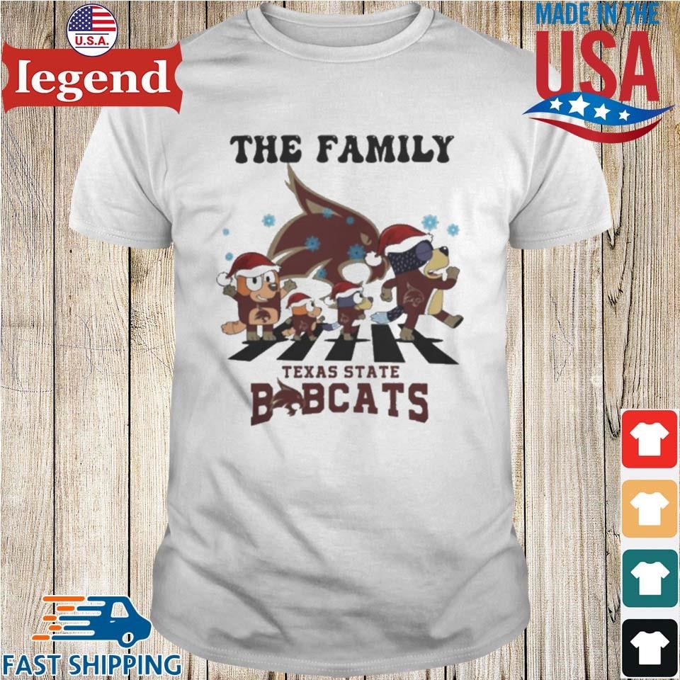 Texas State Bobcats X Family Bluey Merry Christmas 2024 Shirt