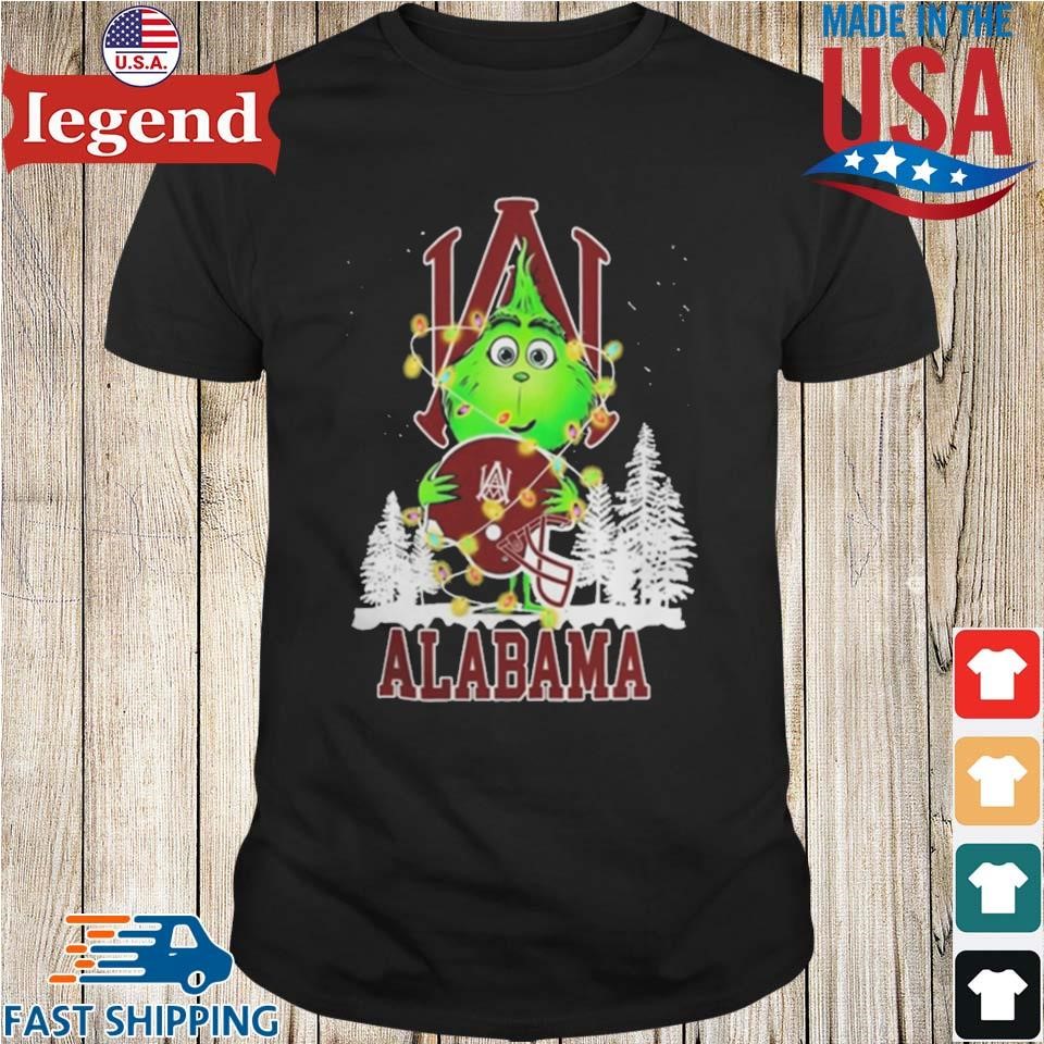 The Baby Grinch Hug Alabama A&M Helmet Christmas 2024 Sweater