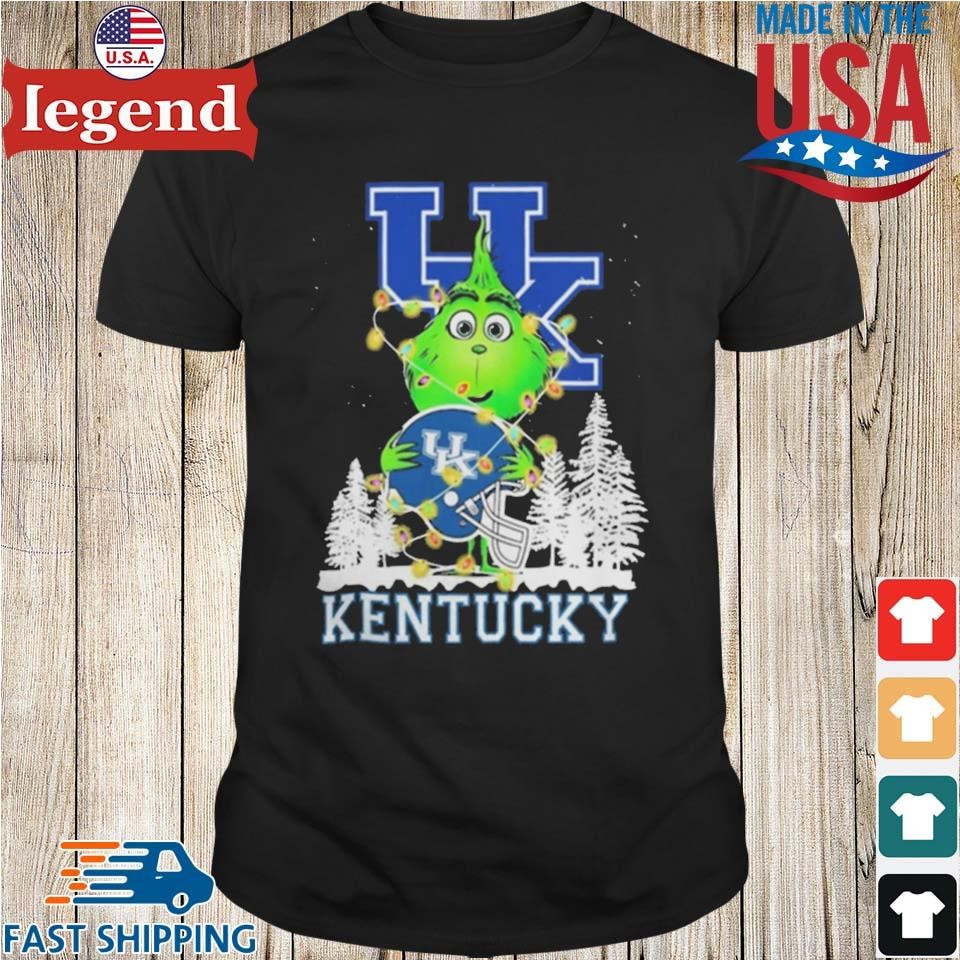 The Baby Grinch Hug Kentucky Wildcats Helmet Christmas 2024 Sweater