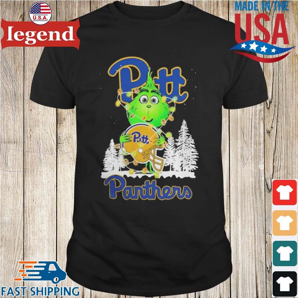 The Baby Grinch Hug Pittsburgh Panthers Helmet Christmas 2024 Sweater