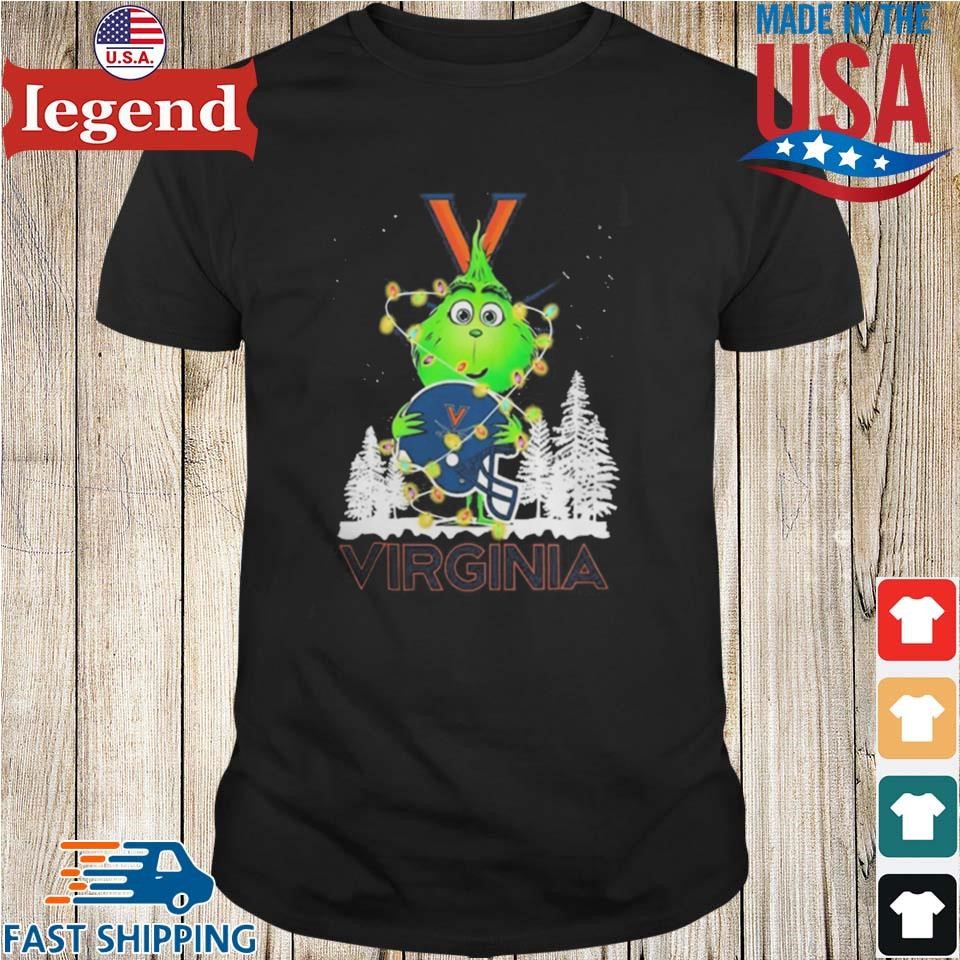 The Baby Grinch Hug Virginia Cavaliers Helmet Christmas 2024 Sweater