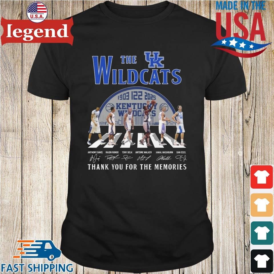 The Kentucky Wildcats 1903-2025 Signatures Thank You For The Memories 2024 Shirt