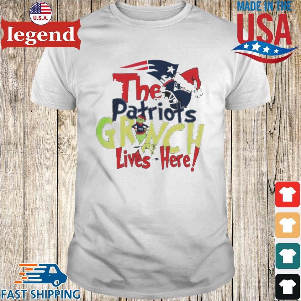 The New England Patriots Grinch Lives Here Christmas Sweater