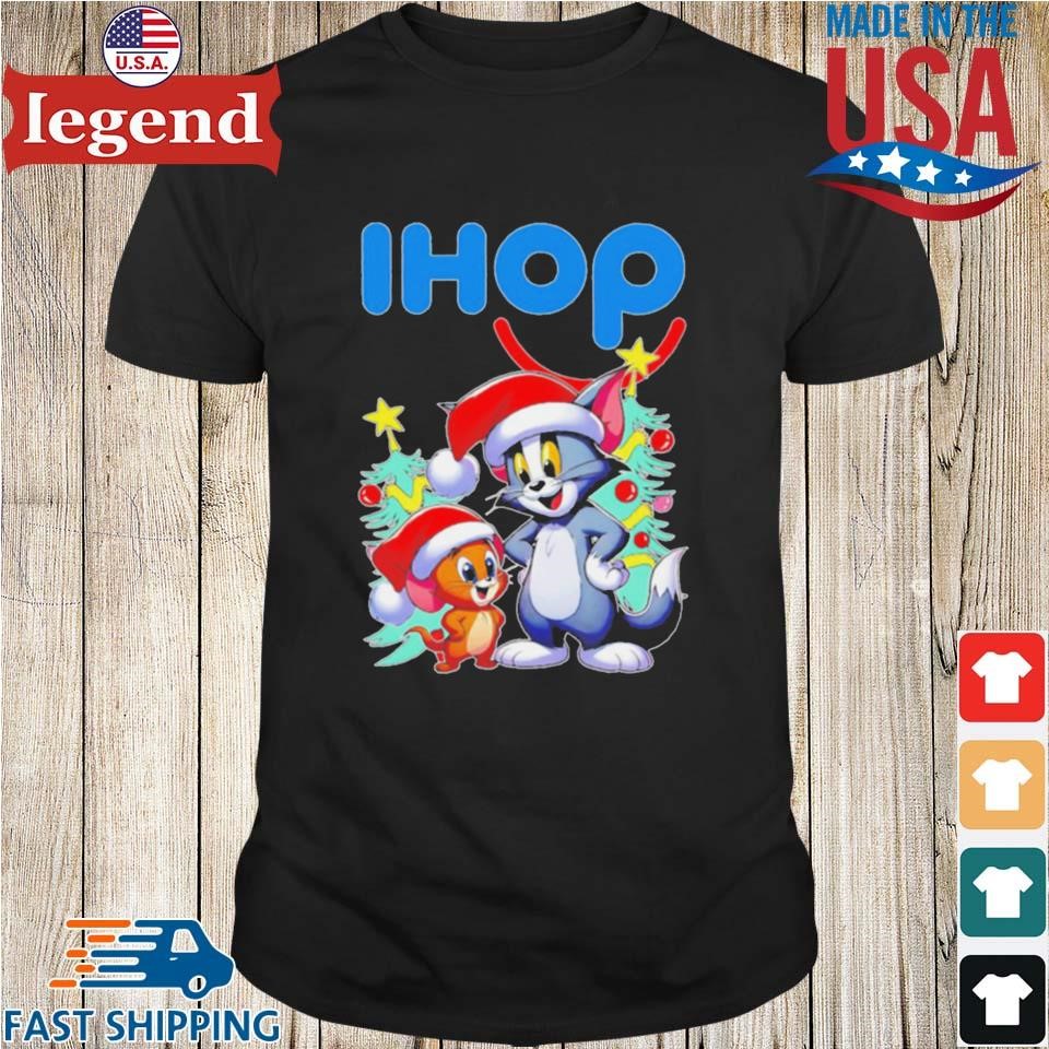 Tom And Jerry Santa Hat Ihop Merry Christmas Shirt