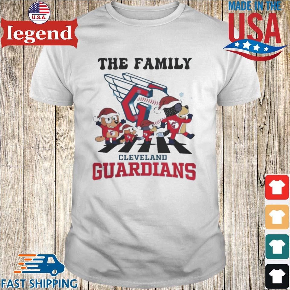 Top Cleveland Guardians X Family Bluey Merry Christmas 2024 Shirt